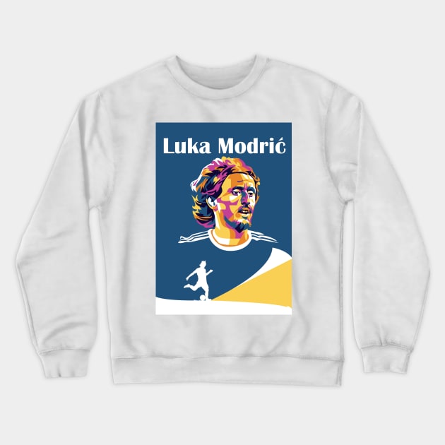 Poster illustration of Luka Modric Crewneck Sweatshirt by RJWLTG